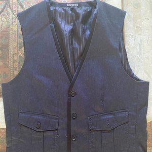 EXPRESS Grey/Black Dress Shirt Vest